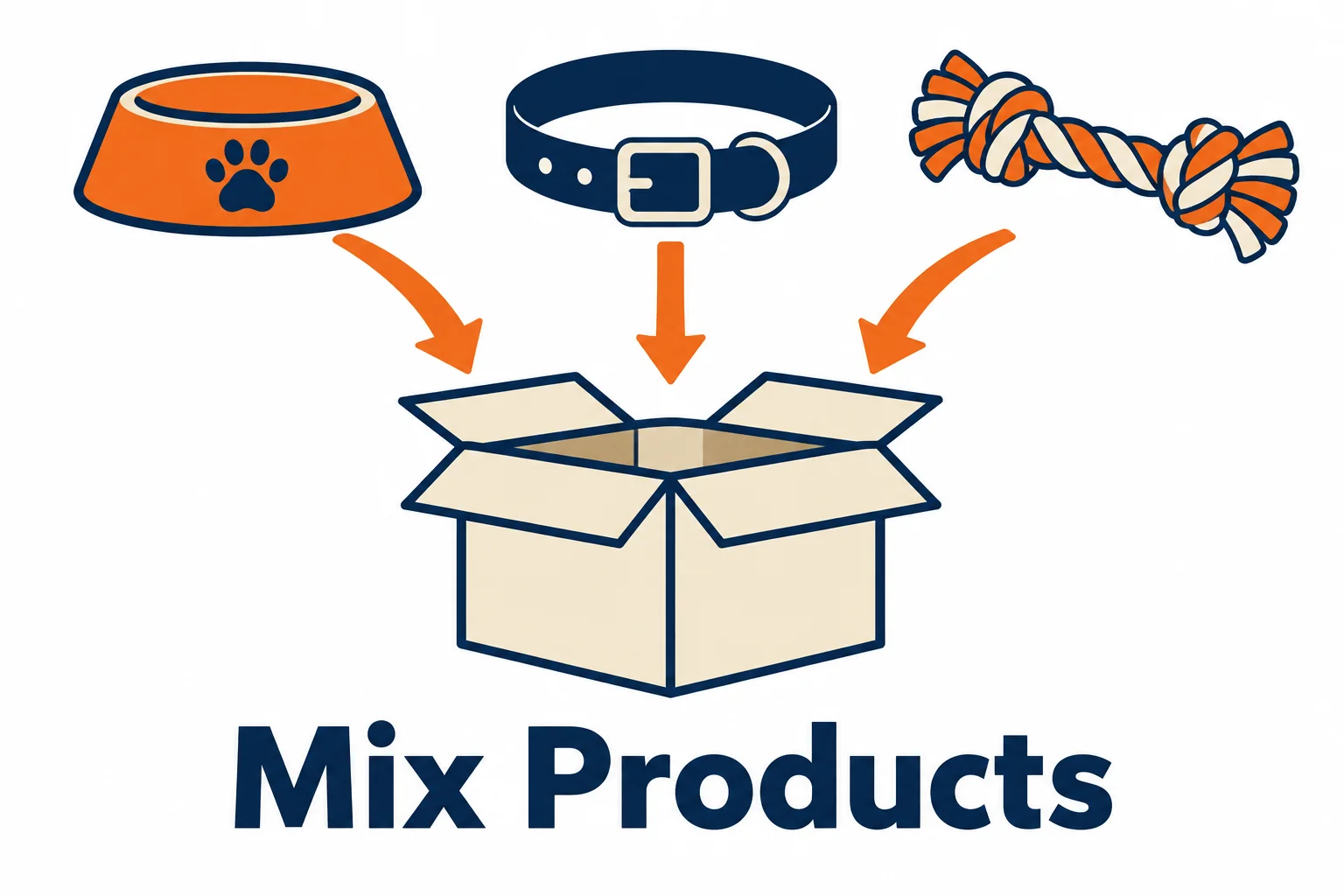Mix different pet products in one order