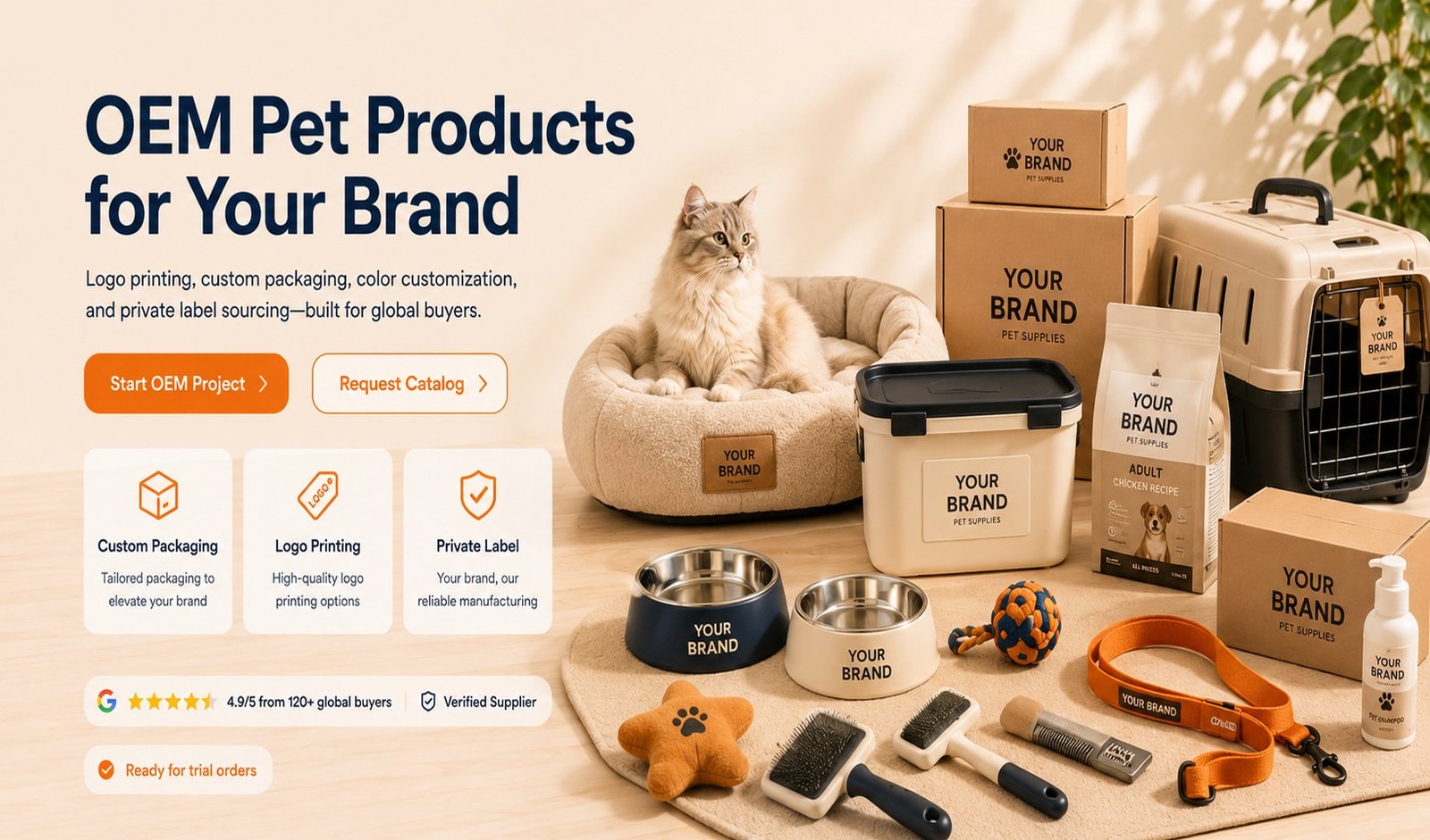 YiwuPets OEM pet products and custom packaging support