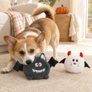 Halloween Plush Squeaky Toys for Small Dogs, Cute Monster Dog Toys for Indoor Play, Soft Interactive Dog Toys for Boredom Relief