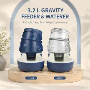 Automatic Pet Feeder & Water Dispenser Set for Cats and Dogs – Large Capacity Feeding Bowl