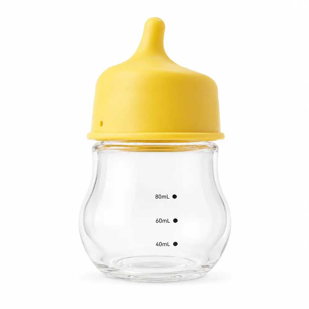 Glass Pet Nursing Bottle with Silicone Nipple – Anti-Choke Feeding Bottle for Kittens & Puppies