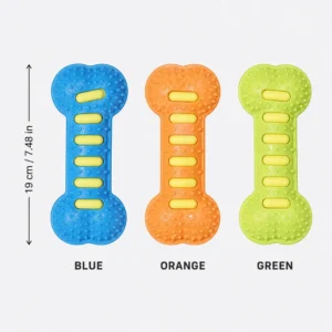 Squeaky Dental Bone Dog Toy – Textured Interactive Chew & Play Companion Interactive Bone-Shaped Dog Toy for Indoor & Outdoor Play