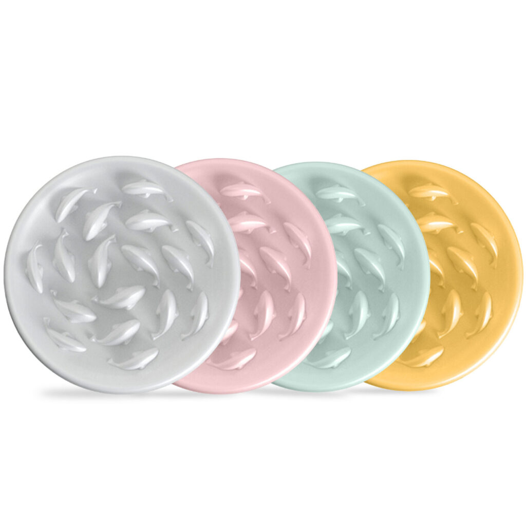 Fish-Shaped Slow Feeder Pet Bowl for Cats & Dogs Anti-Choking Food Bowl