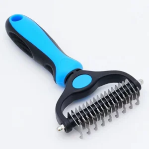 Double-Sided Pet Dematting Comb and Undercoat Rake