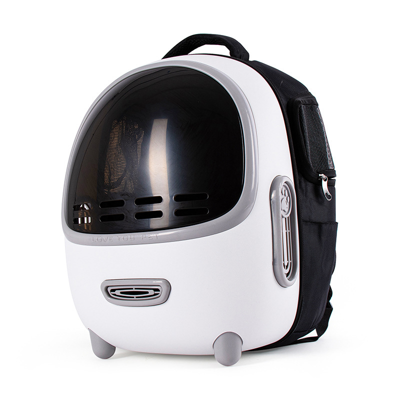 Expandable Transparent Pet Carrier Backpack with Ventilation Panels | Large Space Cat & Small Dog Travel Bag