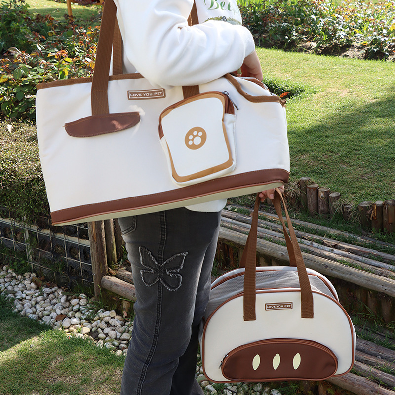 Portable Toast & Baguette Style Cat Carrier Backpack for Cats and Small Dogs