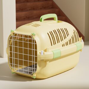 Portable Pet Airline Carrier Crate for Cats & Small Dogs | Lightweight Travel Kennel