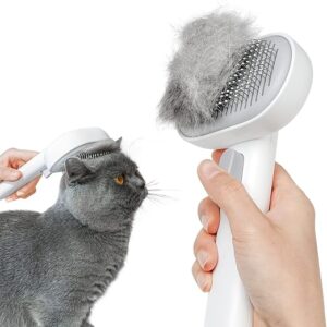 One-Click Self-Cleaning Pet Grooming Brush