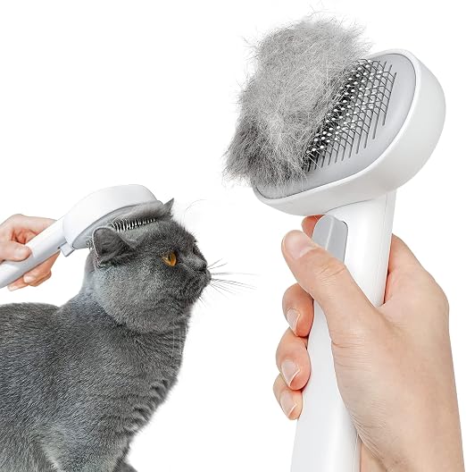 One-Click Self-Cleaning Pet Grooming Brush