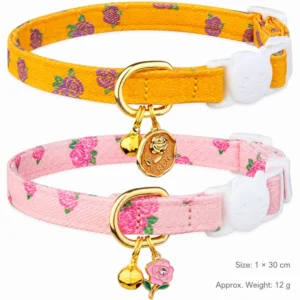 Cotton Polyester Cat Collar with Cute Patterns