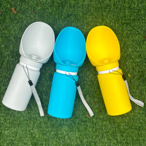 Foldable 550ml Silicone Dog Water Bottle for Outdoor Travel