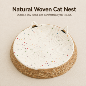 Woven Grass Cat Bed and Scratcher