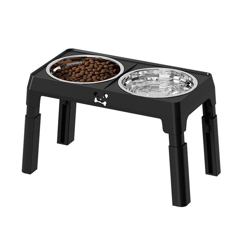 Wholesale Adjustable Foldable Elevated Double Dog Bowl Stand