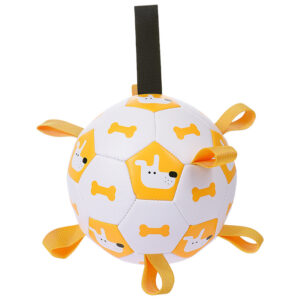 Inflatable TPU Squeaky Dog Football Toy with Bite Resistant Design