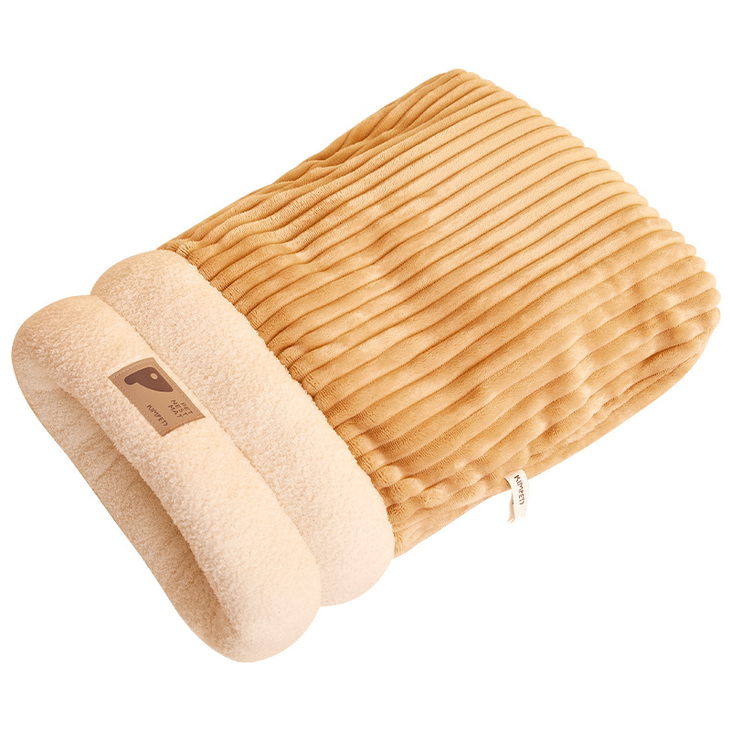 Winter Warm Plush Cat Sleeping Bag Cave Bed for Cats & Small Dogs