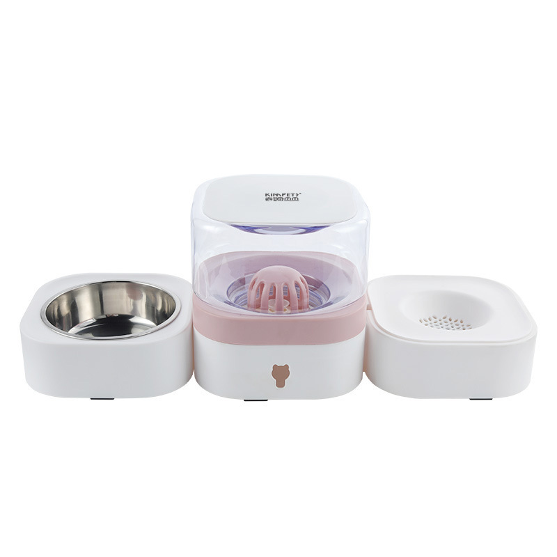 Automatic Pet Water Dispenser & Feeding Bowl Set with Dual Bowl Design