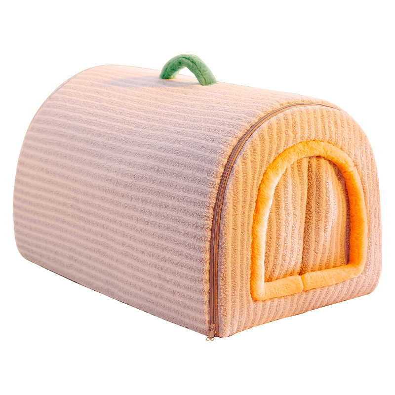 Cozy Closed Pet House Bed with Warm Insulated Design
