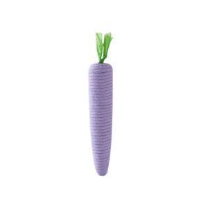 Cotton Rope Carrot Cat Chew Toy with Bell