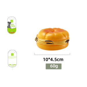 Latex Burger & Hot Dog Squeaky Interactive Dog Toy