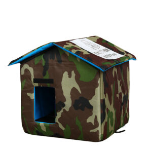 Waterproof Oxford Fabric Semi-Closed Pet House for Cats & Dogs – Outdoor Shelter Bed