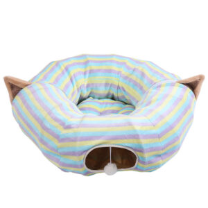 Foldable Colorful Cat Tunnel Toy | Interactive Pet Play Tunnel