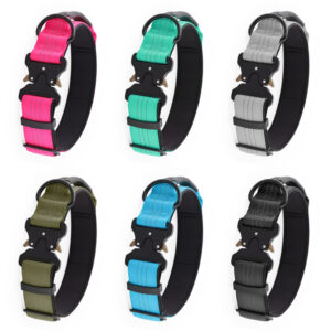 Tactical Reflective Nylon Dog Collar with Handle