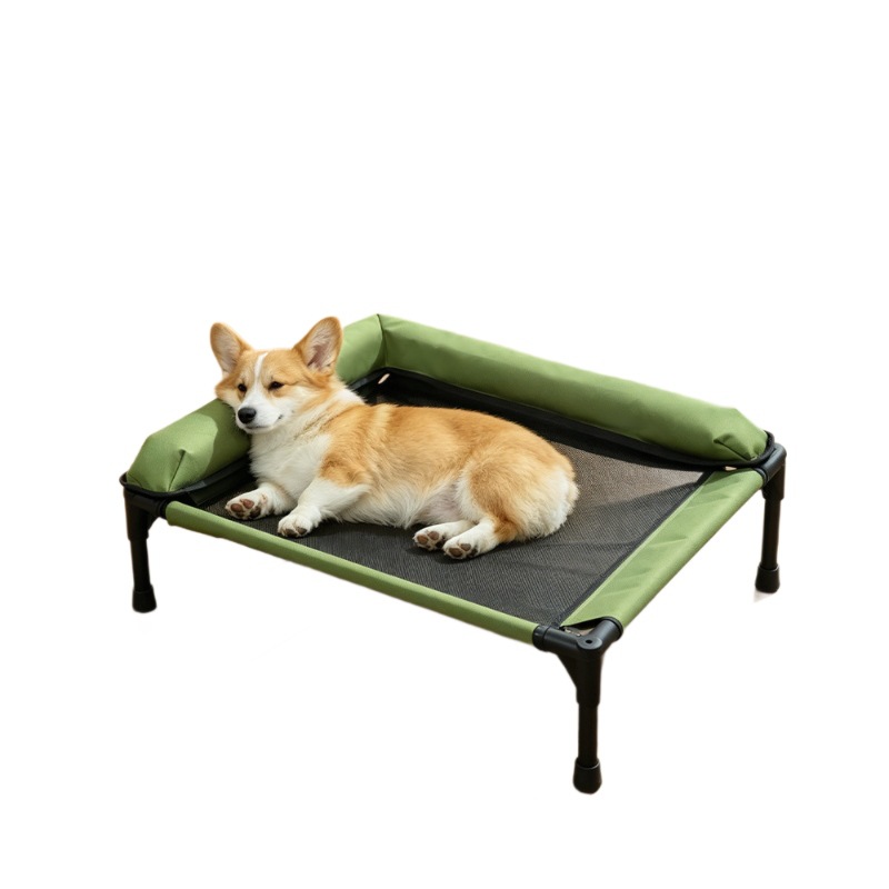 Portable Elevated Pet Cot Bed with Breathable Oxford Fabric Frame