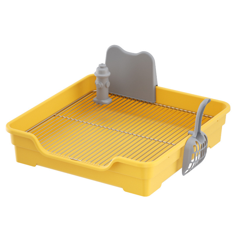 High Fence Square Dog Toilet Tray for Small Dogs