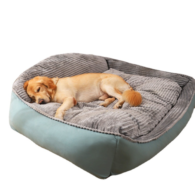 Large Orthopedic High Back Dog Bed with Washable Cover