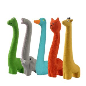 Latex Long Neck Animal Squeaky Dog Toy – Dinosaur Elephant Giraffe Design