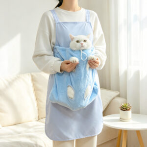 Cat Grooming Apron for Hair Protection – Anti-Scratch Cat Holding Bib for Pet Owners