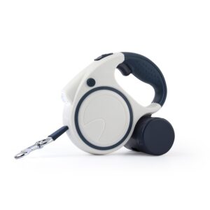 Retractable Dog Leash with LED Flashlight & Waste Bag Dispenser for Walking