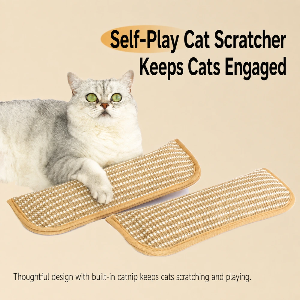 Catnip Sisal Cat Scratching Pillow Toy