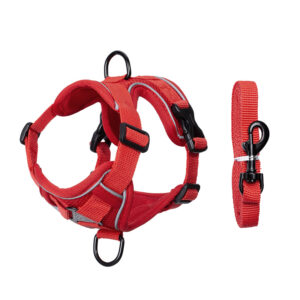Reflective No Pull Dog Harness Set Adjustable Breathable Vest with 1.5m Leash