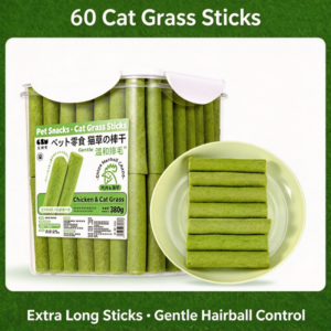 Cat Grass Teething Stick Freeze-Dried Cat Treats, Gentle Hairball Removal, Ready-to-eat, Suitable for Kittens, Interactive Pet Snacks